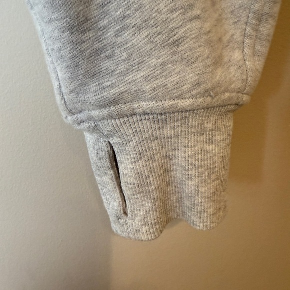 Lululemon Scuba Oversized cropped 1/2 Zip Hoodie Heathered Core Light Grey S - Picture 8 of 13